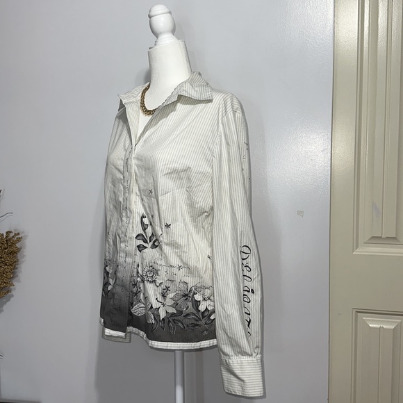 WOMEN’S PRINTED BUTTON DOWN SHIRT - Picture 7 of 10